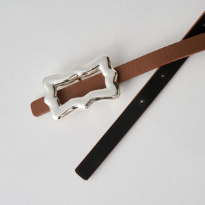 未使用タグ付き A VACATION RIBBON シルバーバックル ベルト A VACATION - 未使用タグ付き A VACATION RIBBON シルバーバックル